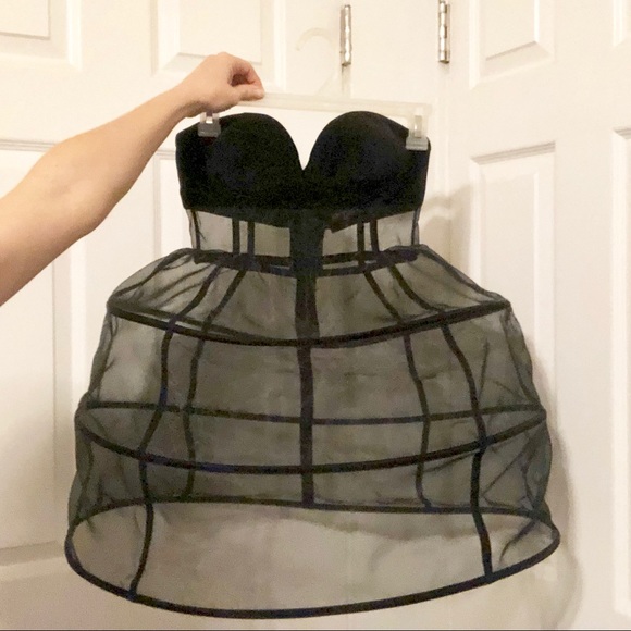 Nasty gal cage dress black cut out hoop Harlow lbd - Picture 6 of 6